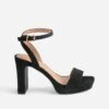 Sandale TEXTO Noire Suédée -Caprices Chaussures Boutique WWWERM 10386340090 0