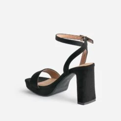 Sandale TEXTO Noire Suédée -Caprices Chaussures Boutique WWWERM 10386340090 3