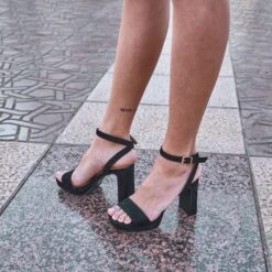 Sandale TEXTO Noire Suédée -Caprices Chaussures Boutique WWWERM 10386340090 8