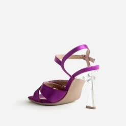 Sandale TEXTO Violine Satiné à Talon Flare -Caprices Chaussures Boutique WWWERM 10386340092 3
