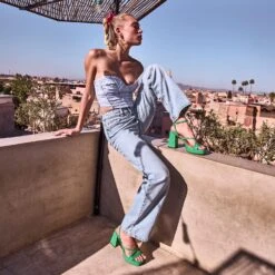 Sandale TEXTO Verte à Talon Flare 13 Sandale TEXTO Verte à Talon Flare -Caprices Chaussures Boutique WWWERM 10386340100 8