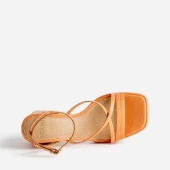 Sandale TEXTO Orange à Talon Flare -Caprices Chaussures Boutique WWWERM 10386340101 4