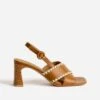 Sandale Camel En Cuir Avec Broderies -Caprices Chaussures Boutique WWWERM 10386340108 0