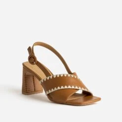 Sandale Camel En Cuir Avec Broderies 9 Sandale Camel En Cuir Avec Broderies -Caprices Chaussures Boutique WWWERM 10386340108 1