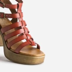 Sandale Cage TEXTO Brique En Cuir -Caprices Chaussures Boutique WWWERM 10386340122 5