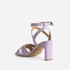 Sandale Talon En Cuir Mauve -Caprices Chaussures Boutique WWWERM 10386340124 3