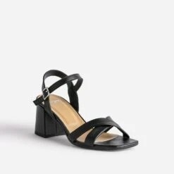 Sandale Noire En Cuir à Talon -Caprices Chaussures Boutique WWWERM 10386340129 1