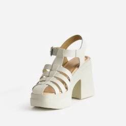 Sandale TEXTO Beige Clair En Cuir à Plateforme 9 Sandale TEXTO Beige Clair En Cuir à Plateforme -Caprices Chaussures Boutique WWWERM 10386340134 2