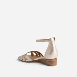 Sandale Compensée ERAM FLEX Dorée En Cuir -Caprices Chaussures Boutique WWWERM 10386420018 3