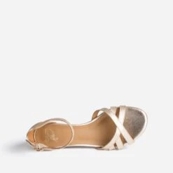 Sandale Compensée ERAM FLEX Dorée En Cuir -Caprices Chaussures Boutique WWWERM 10386420018 4