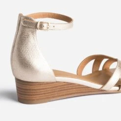 Sandale Compensée ERAM FLEX Dorée En Cuir -Caprices Chaussures Boutique WWWERM 10386420018 5