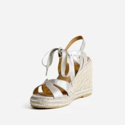 Sandale Compensée Argent à Lacet 10 Sandale Compensée Argent à Lacet -Caprices Chaussures Boutique WWWERM 10386420025 2