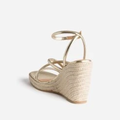 Sandale Compensée TEXTO Dorée -Caprices Chaussures Boutique WWWERM 10386420029 3