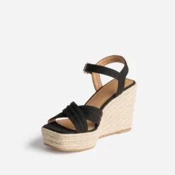 Sandale Compensée TEXTO Noire Suédée 10 Sandale Compensée TEXTO Noire Suédée -Caprices Chaussures Boutique WWWERM 10386420041 2