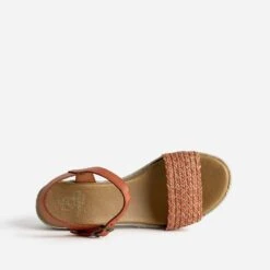 Sandale Orange éco-conçue En Cuir Avec Bride Tressée -Caprices Chaussures Boutique WWWERM 10386420059 4