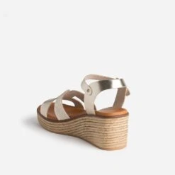 Sandale Dorée éco-conçue En Cuir -Caprices Chaussures Boutique WWWERM 10386420060 3