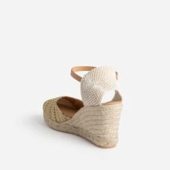 Espadrille Compensée Kaki, Marron, Beige, Camel Tressée -Caprices Chaussures Boutique WWWERM 10386420067 3