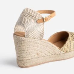 Espadrille Compensée Kaki, Marron, Beige, Camel Tressée -Caprices Chaussures Boutique WWWERM 10386420067 5