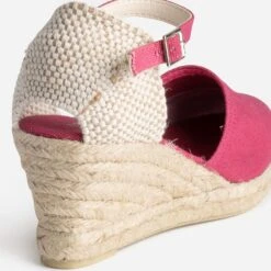 Espadrille Compensée Framboise éco-conçue En Toile -Caprices Chaussures Boutique WWWERM 10386420095 5