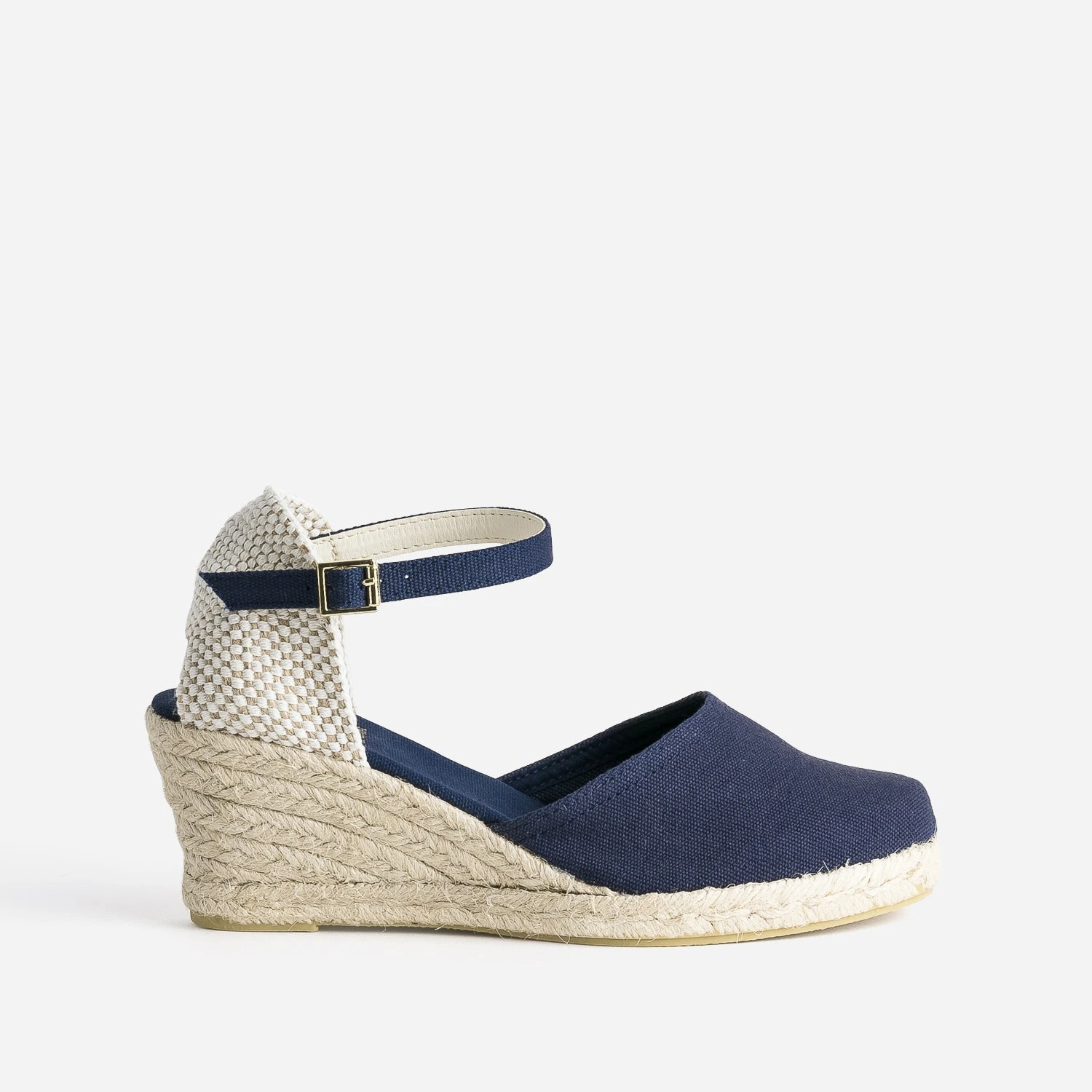 Espadrille Compensée Bleu Marine En Toile 3 Espadrille Compensée Bleu Marine En Toile