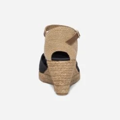 Espadrille Compensée Noire En Toile -Caprices Chaussures Boutique WWWERM 10386420476 3