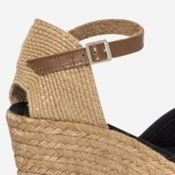 Espadrille Compensée Noire En Toile -Caprices Chaussures Boutique WWWERM 10386420476 5
