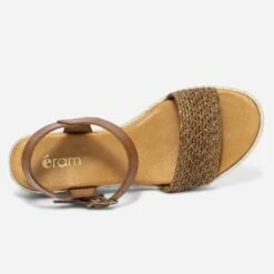 Sandale Cognac En Cuir Avec Bride Tressée -Caprices Chaussures Boutique WWWERM 10386420500 3