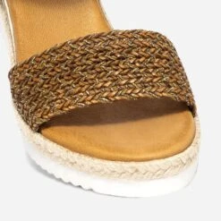 Sandale Cognac En Cuir Avec Bride Tressée -Caprices Chaussures Boutique WWWERM 10386420500 4