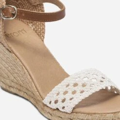 Sandale Compensée écrue à Bride Tressée -Caprices Chaussures Boutique WWWERM 10386420546 5