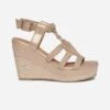 Sandale Compensée TEXTO Beige Irisée -Caprices Chaussures Boutique WWWERM 10386420561 0
