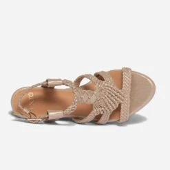Sandale Compensée TEXTO Beige Irisée -Caprices Chaussures Boutique WWWERM 10386420561 3