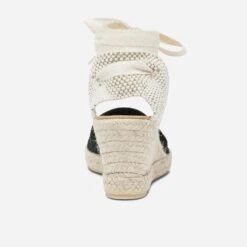 Espadrille Compensée Noire En Toile Avec Broderie Anglaise 13 Espadrille Compensée Noire En Toile Avec Broderie Anglaise -Caprices Chaussures Boutique WWWERM 10386420610 3