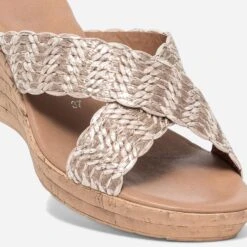 Mule à Brides Beiges Et Or -Caprices Chaussures Boutique WWWERM 10386550152 4