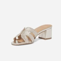 Mule Dorée Tressé -Caprices Chaussures Boutique WWWERM 10386550161 2