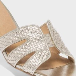 Mule Dorée Tressé -Caprices Chaussures Boutique WWWERM 10386550161 4