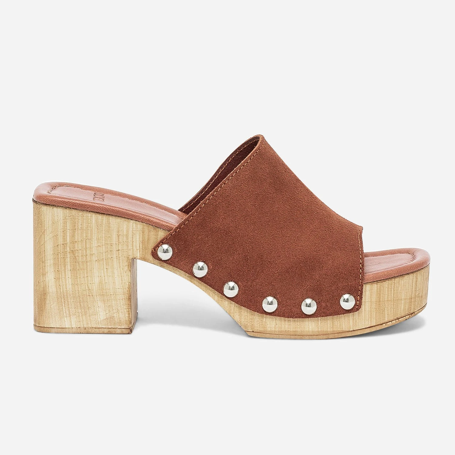 Mule à Talon TEXTO Rouille En Cuir Velours 3 Mule à Talon TEXTO Rouille En Cuir Velours