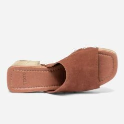 Mule à Talon TEXTO Rouille En Cuir Velours 12 Mule à Talon TEXTO Rouille En Cuir Velours -Caprices Chaussures Boutique WWWERM 10386550166 3