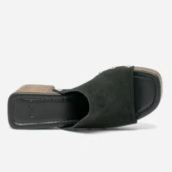 Mule à Talon TEXTO Noire En Cuir Velours -Caprices Chaussures Boutique WWWERM 10386550167 3