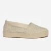 Espadrille Beige Pailleté Or En Toile 2 Espadrille Beige Pailleté Or En Toile -Caprices Chaussures Boutique WWWERM 10388500071 0
