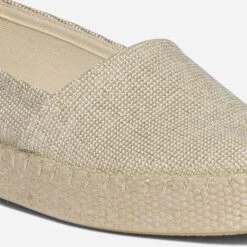 Espadrille Beige Pailleté Or En Toile -Caprices Chaussures Boutique WWWERM 10388500071 5