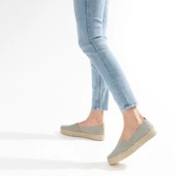 Espadrille Vert Pailleté Or En Toile 10 Espadrille Vert Pailleté Or En Toile -Caprices Chaussures Boutique WWWERM 10388500072 10