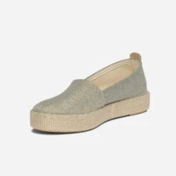 Espadrille Vert Pailleté Or En Toile 12 Espadrille Vert Pailleté Or En Toile -Caprices Chaussures Boutique WWWERM 10388500072 2