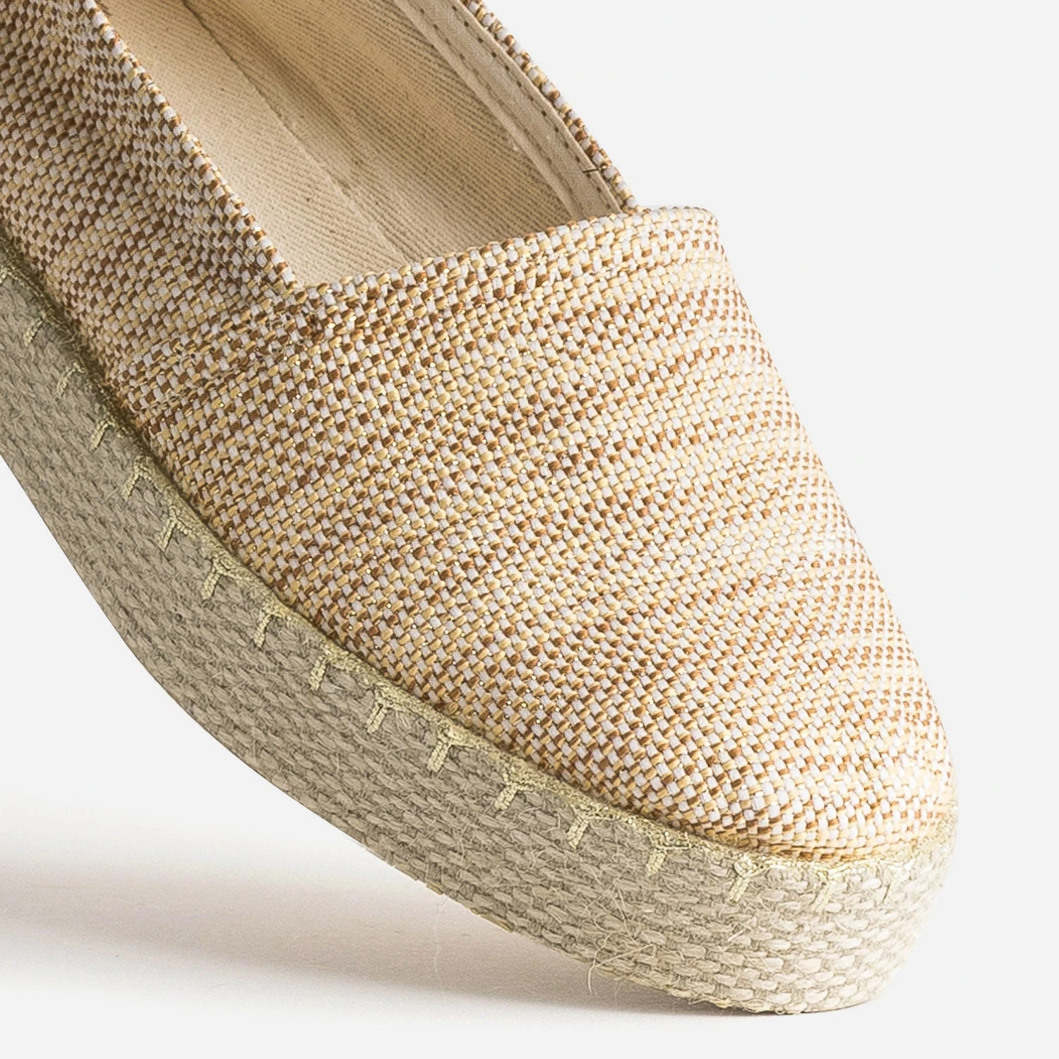 Espadrille Beige Textile Tressé Rayé 8 Espadrille Beige Textile Tressé Rayé – Image 6