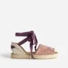 Espadrille Violet, Corail, Blanc En Textile -Caprices Chaussures Boutique WWWERM 10388500074 0