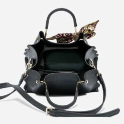 Sac à Main Noir à Ruban Imprimé 11 Sac à Main Noir à Ruban Imprimé -Caprices Chaussures Boutique WWWERM 10693800026 4