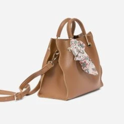 Sac à Main Camel Avec Foulard Rose -Caprices Chaussures Boutique WWWERM 10693800067 2