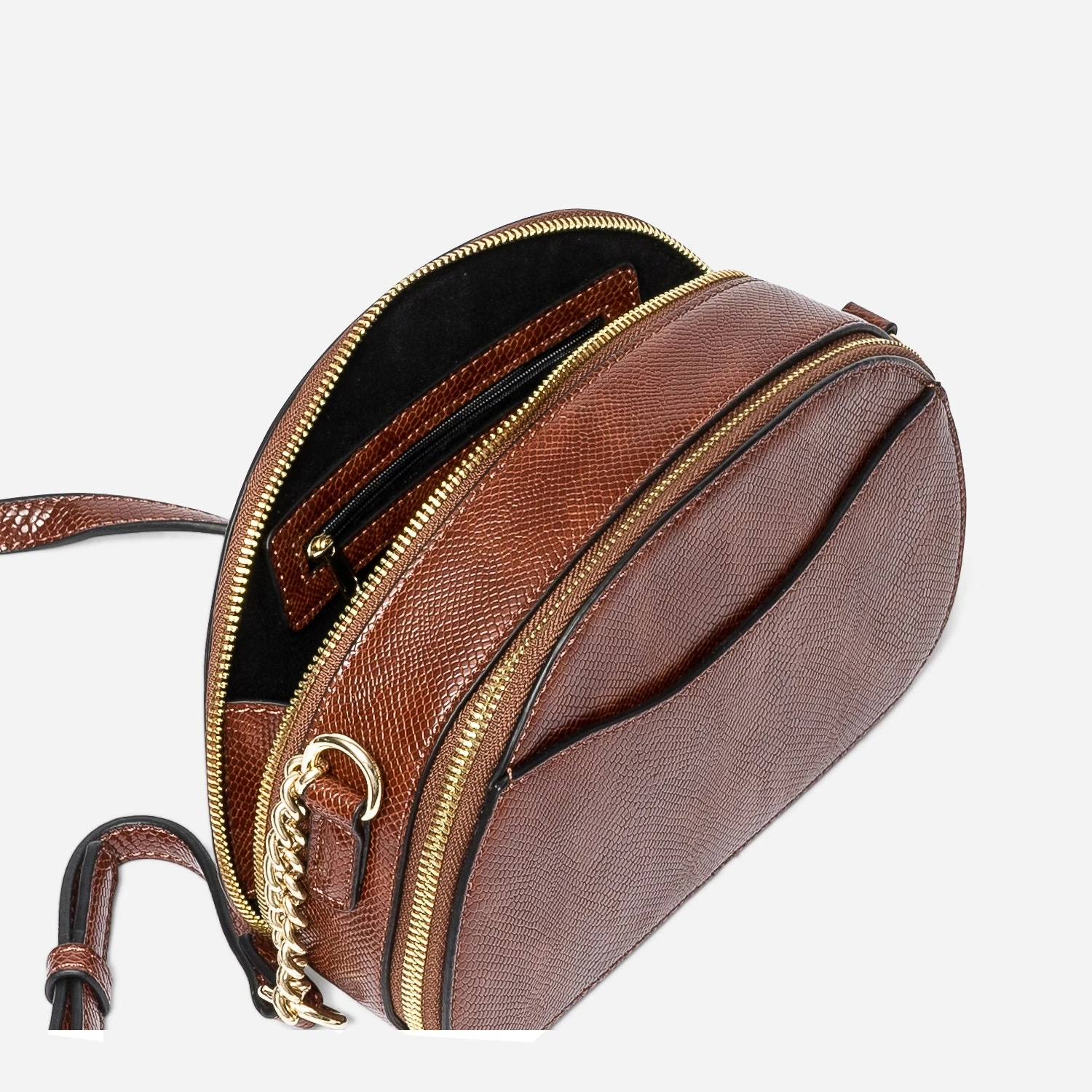 Sac Bandoulière Marron Effet Python 6 Sac Bandoulière Marron Effet Python – Image 4