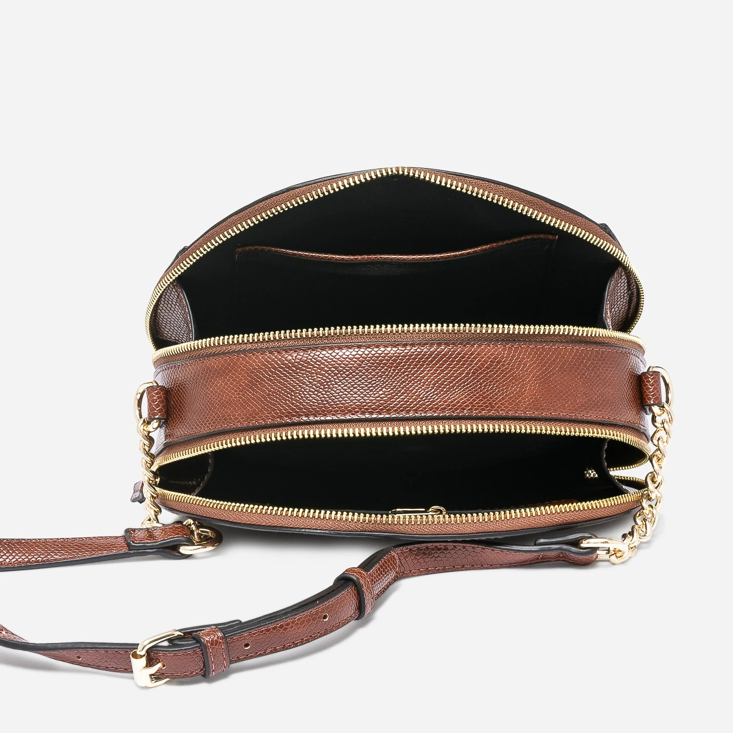 Sac Bandoulière Marron Effet Python 7 Sac Bandoulière Marron Effet Python – Image 5