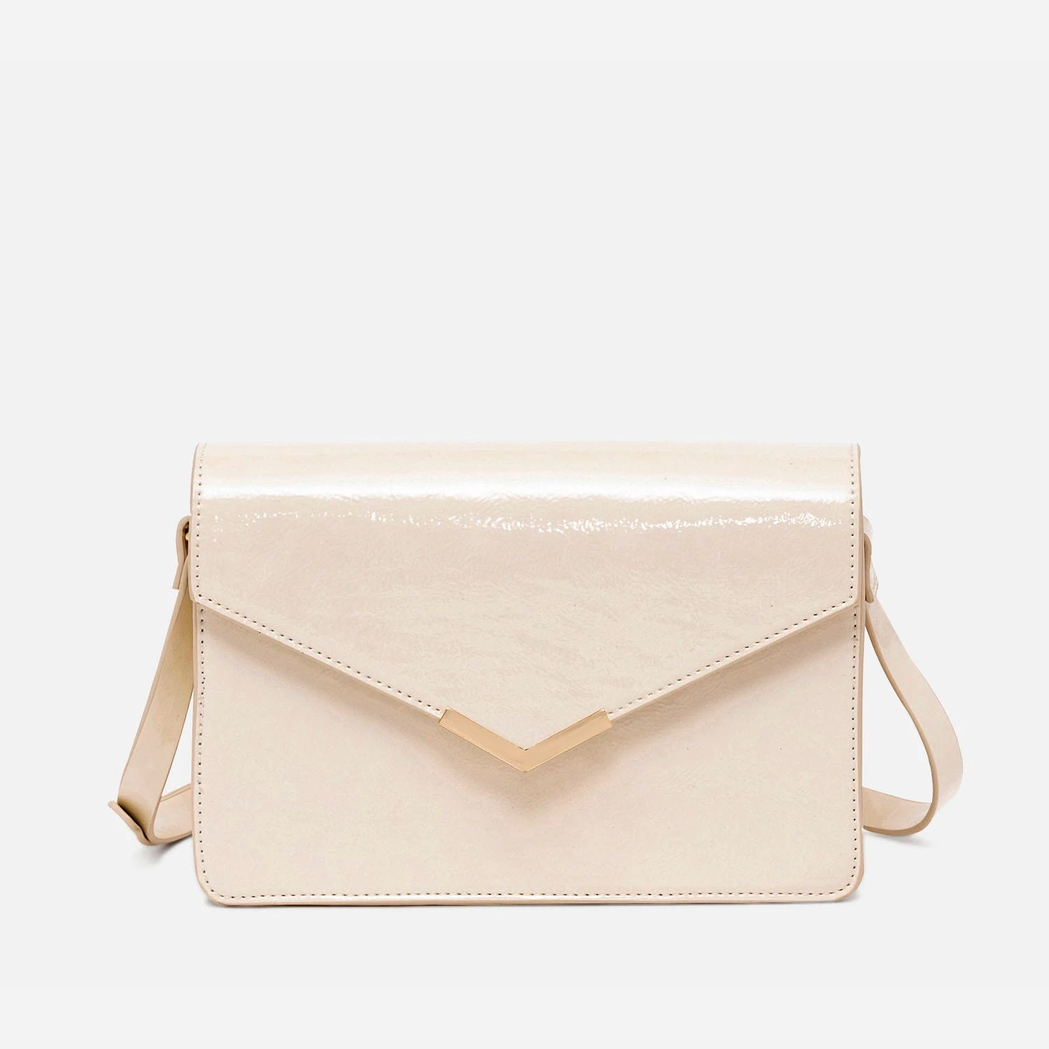 Sac Bandoulière écru Verni Format Enveloppe 3 Sac Bandoulière écru Verni Format Enveloppe