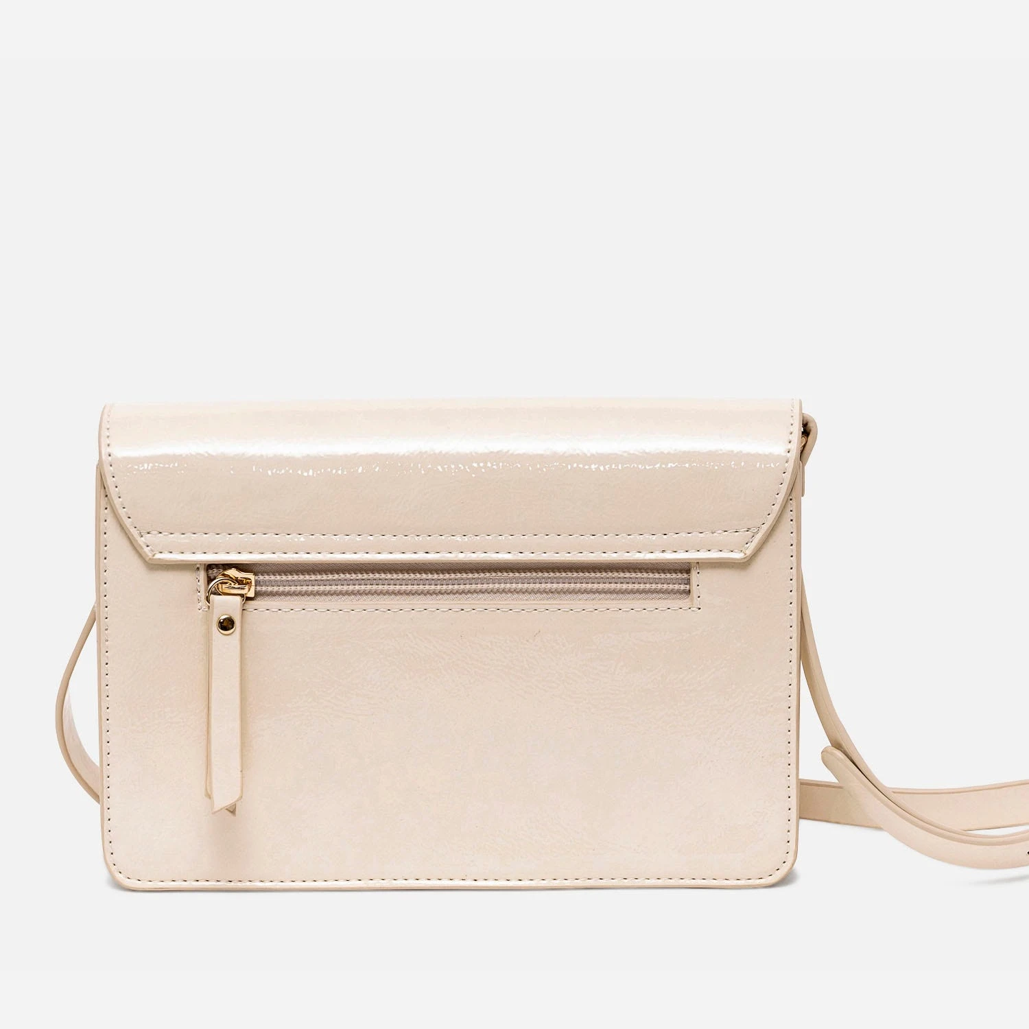 Sac Bandoulière écru Verni Format Enveloppe 4 Sac Bandoulière écru Verni Format Enveloppe – Image 2